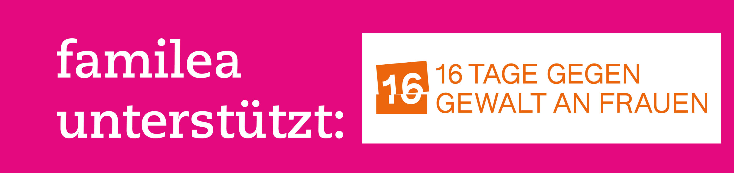 signature banner 16 days against h